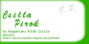 csilla pirok business card
