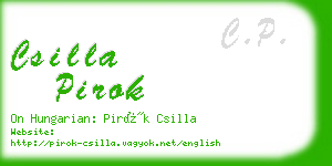 csilla pirok business card